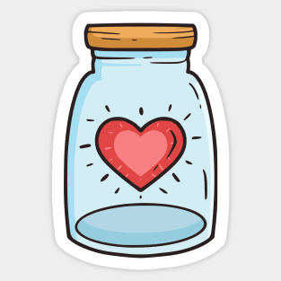 Love jar, Jar of love, Heart jar, Cute sticker, Love sticker, Sticker for girlfriend, Sticker for boyfriend Sticker